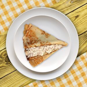 Блин с курочкой и грибами