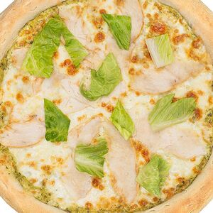 Пицца Цезарь на пышном тесте