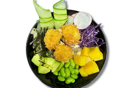 Поке с жареным тофу