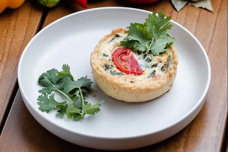 Киш со шпинатом и сливочным сыром