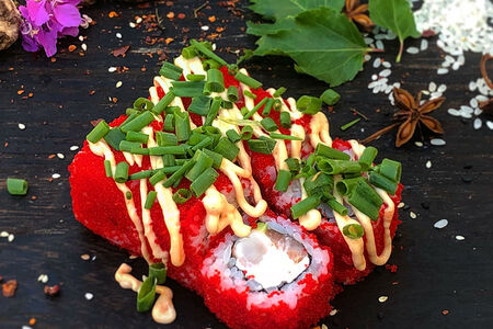 Ролл с креветкой и лососем