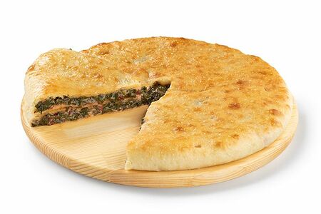 Осетинский пирог с сыром и свекольными листьями