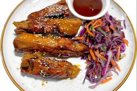 Свиные ребра в соусе барбекю