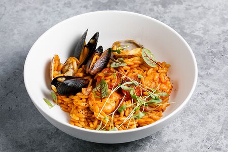 Орзо с морепродуктами