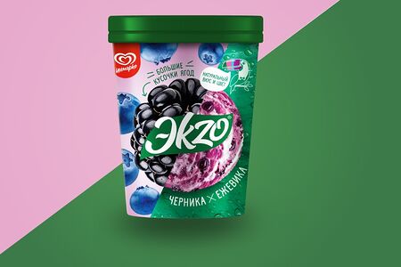Мороженое Экзо черника-ежевика