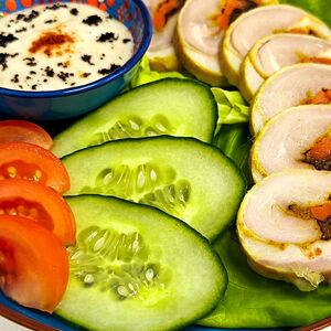 Куриная руляда с овощами