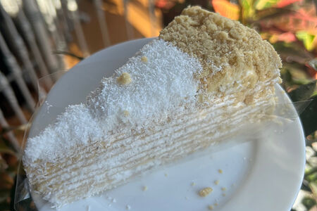 Торт Наполеон на кокосовом молоке постный