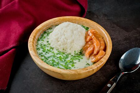 Суп сливочный с семгой