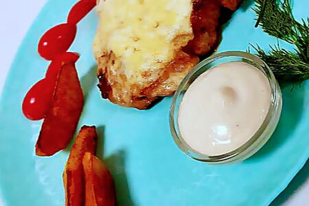 Стейк под сыром