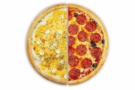Пицца Четыре сыра и Пепперони