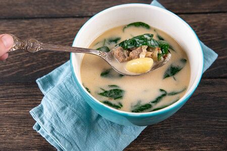 Сливочный суп с телятиной и ньокками