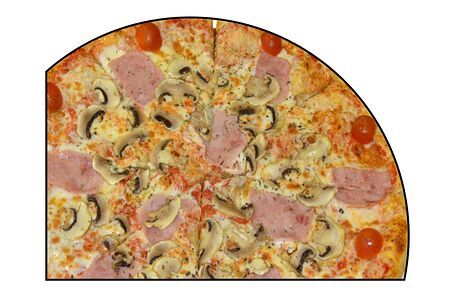 Пицца Ветчина и грибы большая