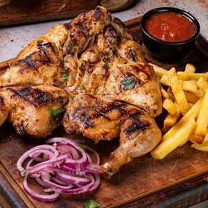 Цыпленок на сетке