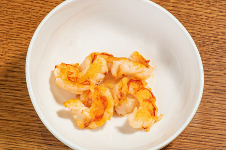 Креветки, обжаренные на теппане