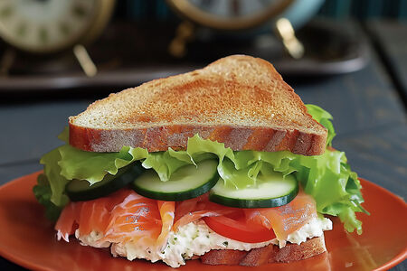 Сэндвич с лососем