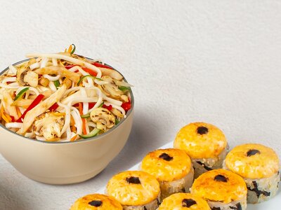 Морское Комбо L Wok и Ролл