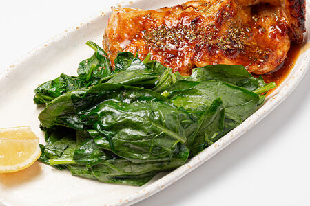 Цыпленок, орегано, шпинат