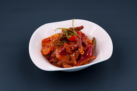 Перец жареный со свининой