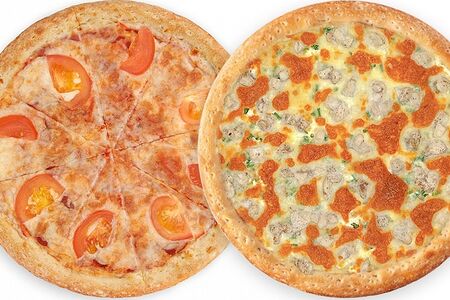 Комо 2 пиццы Маргарита и Сочная курочка