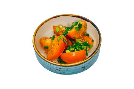 Салат из томатов с зеленым лучком