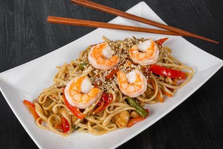 Гречневая с креветками