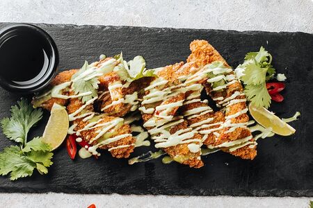 Креветки в соусе сладкий васаби