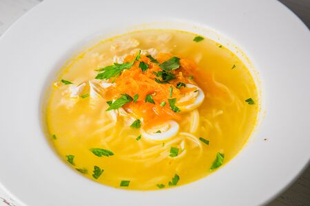 Лапша домашняя с курицей