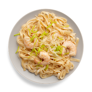 Паста с креветками в сливочном соусе