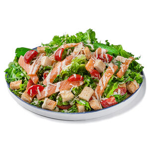 Կեսար աղցան ծխեցված սաղմոնով