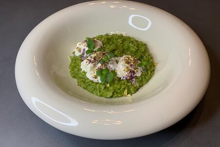 Ризотто с сыром страчателла