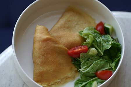 Блины с ветчиной и сыром