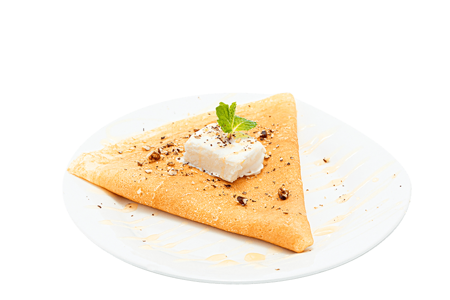 Блины с медом и грецкими орехами