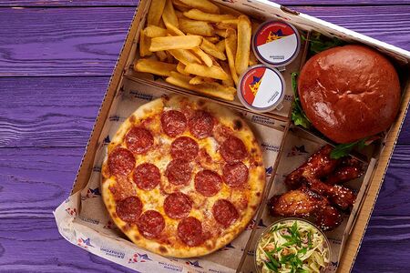 Комбо с пиццей и бургером