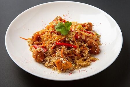 Тяхан с курицей