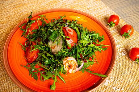 Салат Руккола с креветками