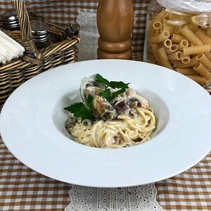Спагетти с морепродуктами
