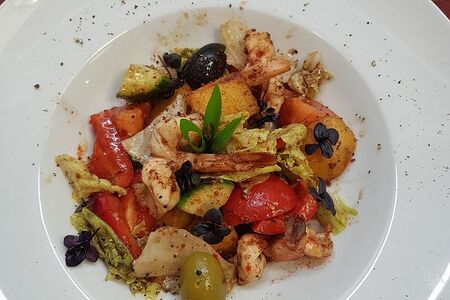 Салат Каталонский с креветками