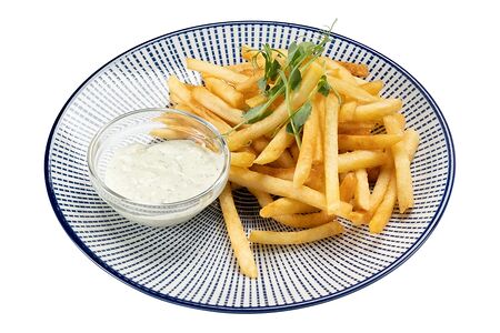 Картофель фри с соусом дзадзики