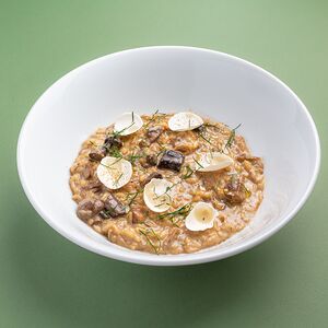 Ризотто с лесными грибами, шампиньонами