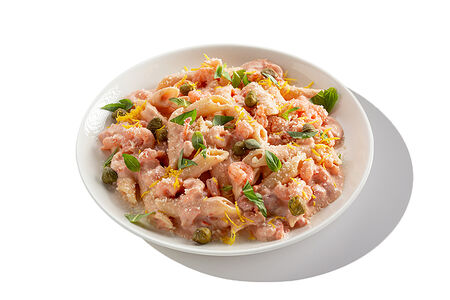 Пенне с креветками