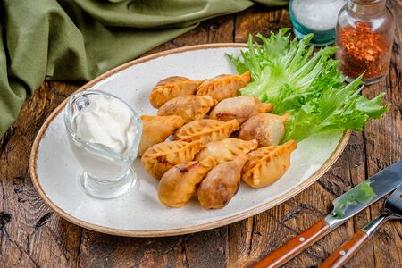 Гюрза из баранины жареные