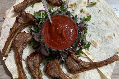 Шашлык из бараньей корейки