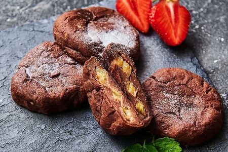 Сырники шоколадные с бананом