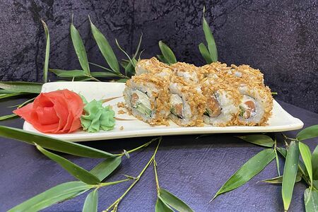 Сливочный лук с копчёным лососем