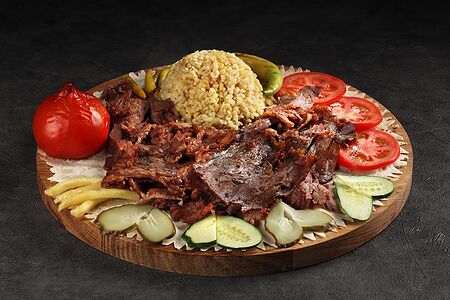 Донер открытый с говядиной и булгуром