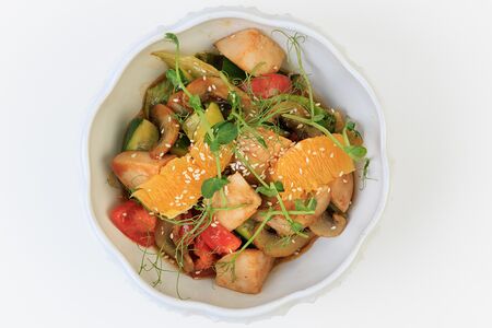 Салат с курицей терияки