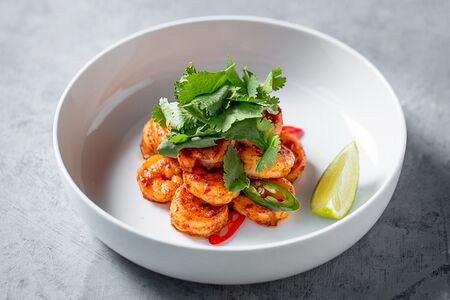 Жареные острые креветки