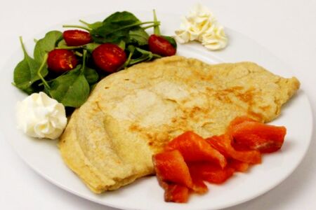 Овсяноблин с форелью