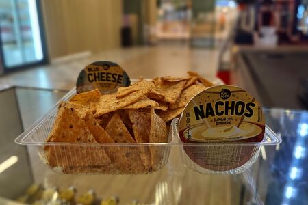 Double начос Тайский перец с соусами сырный и блю чиз