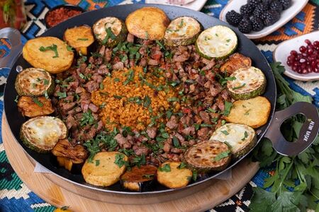 Садж-кавурма на двоих (курица)